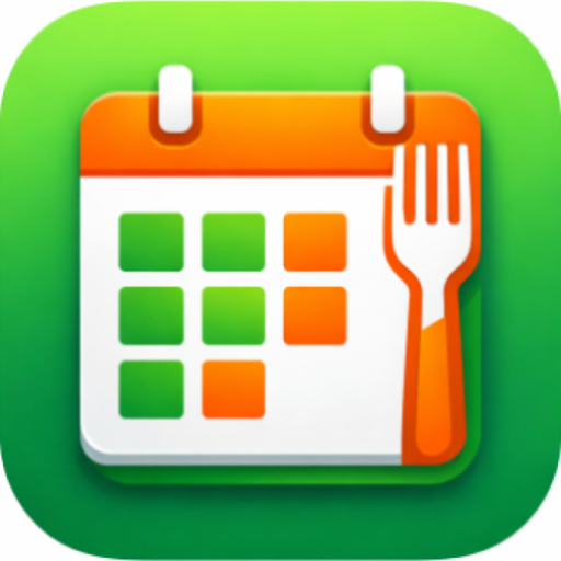 Family Meal Plan Calendar Icon Logo