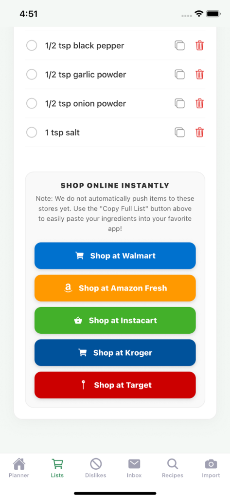 Shop Online Instantly Options