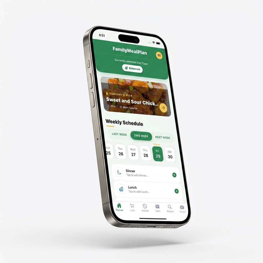 Family Meal Plan Dashboard